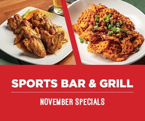 Sports Bar & Grill November Specials